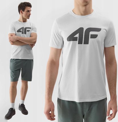 4F T-shirt Męski Z Krótkim Rękawem Koszulka Bawełniana Sportowa SS24