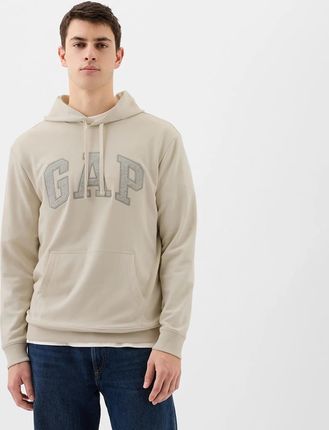 GAP French Terry Pullover Logo Hoodie Unbleached White