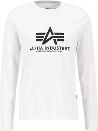 Koszulka Longsleeve Alpha Industries Basic 100510 09 - Biała RATY 0% | PayPo | GRATIS WYSYŁKA | ZWROT DO 100 DNI
