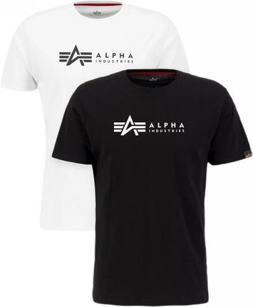 Koszulki Alpha Industries Alpha Label T 2 Pack 118534 95 - Czarna / Biała RATY 0% | PayPo | GRATIS WYSYŁKA | ZWROT DO 100 DNI