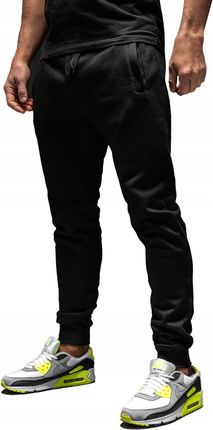 Spodnie Męskie Joggery Dresowe Czarne XW01-C Denley_l