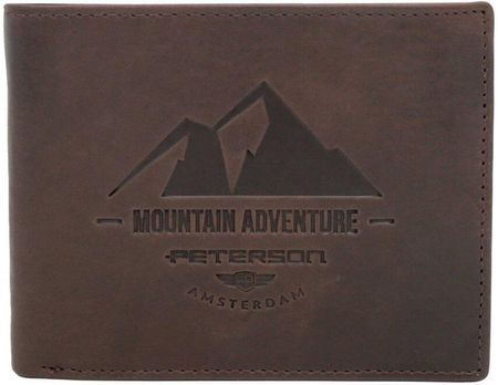 Skórzany męski portfel Peterson PTN N992-BE-MOUNTAIN