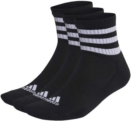 Skarpety adidas 3-Stripes Cushioned Sportswear Mid-Cut Socks 3 Pairs czarne IC1317