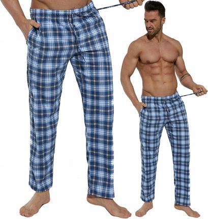 Cornette spodnie męskie od piżamy 691/43 kratka 3XL