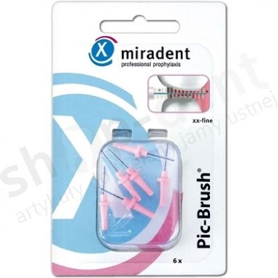 Miradent Pic Brush XX-Fine - zapasowe szczoteczki do uchwytu 6 sztuk