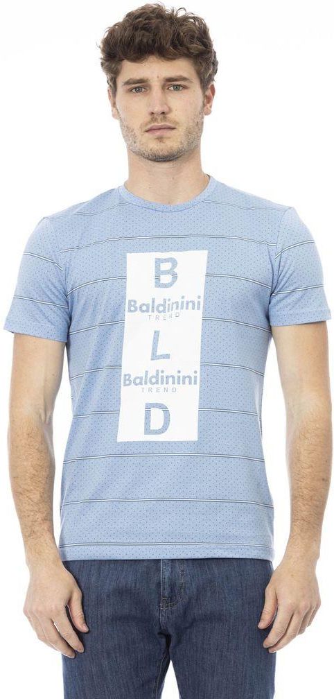 Baldinini Trend Blue Cotton Long Sleeve T-Shirt main image 1