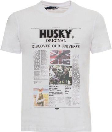 Koszulka T-shirt marki Husky model HS23BEUTC35CO196-TYLER kolor Biały. Odzież męska. Sezon: Cały rok