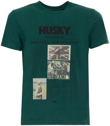 Koszulka T-shirt marki Husky model HS23BEUTC35CO196-TYLER kolor Zielony. Odzież męska. Sezon: Cały rok