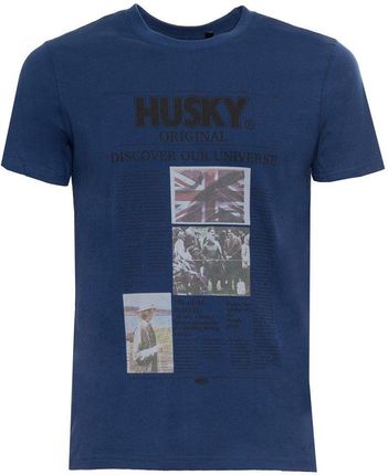 Koszulka T-shirt marki Husky model HS23BEUTC35CO196-TYLER kolor Niebieski. Odzież męska. Sezon: Cały rok