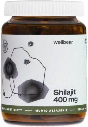 Wellbear Shilajit Mumio ałtajskie 400 mg - 60 kapsułek