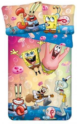 Jerry Fabrics Pościel Dziecięca Sponge Bob Party Rozmiar 140X200Cm