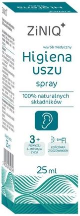 ZINIQ Higiena uszu Spray, 25 ml