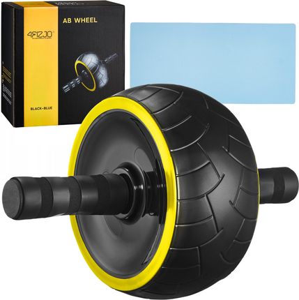 4Fizjo Koło Do Ćwiczeń Mięśni Brzucha Ab Wheel Czarno Żółte