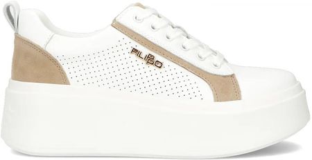 Sneakersy  skórzane FILIPPO DP6170/24 WH BIAŁY (36, Biały)