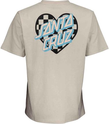 koszulka SANTA CRUZ - Heart Dot Check T-Shirt Silver (SILVER) rozmiar: 14
