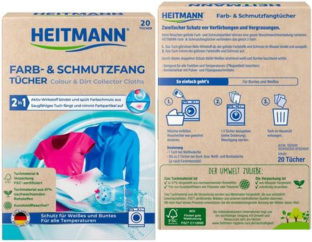 Heitmann Farb&Schmutz Chusteczki Wyłapujące Kolor 20Szt.