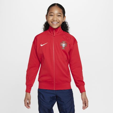 Dzianinowa kurtka piłkarska dla dużych dzieci Portugalia Academy Pro - Czerwony
