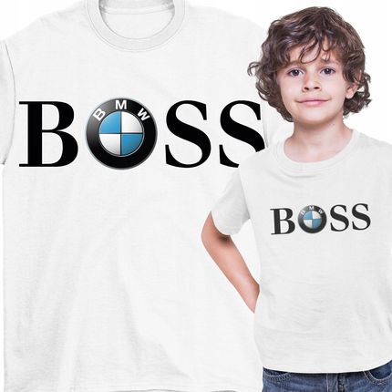 T-shirt Koszulka Boss Bmw Dla Dziecka Biała Rozmiar 116 122