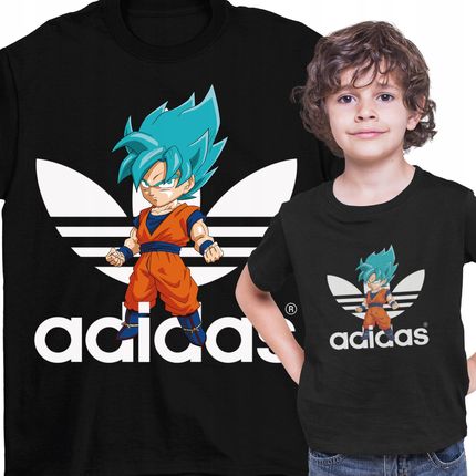 T-shirt Koszulka Dragon Ball Goku Saiyan Blue Czarna 140 146