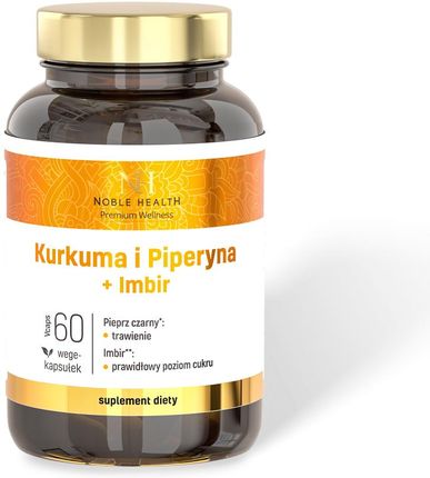 Noble Health Kurkuma I Piperyna + Imbir 30kap.