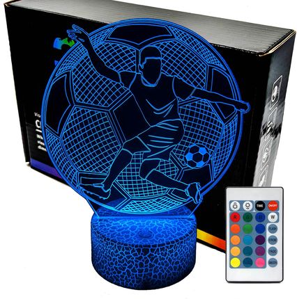 Lampka Nocna Piłkarz Piłka Nożna Trick 3D Lamp Led
