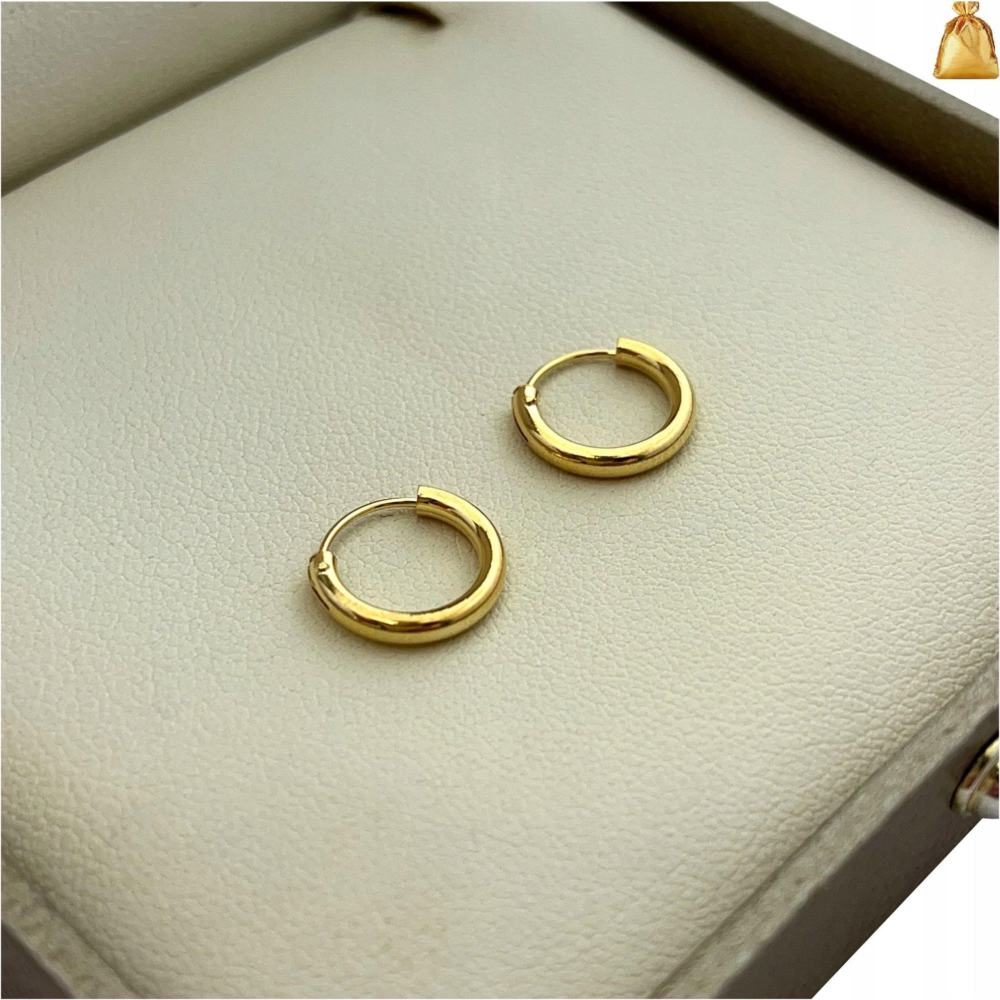 Golden Celebrity Z ote Kolczyki Ko a K ka 1 2cm Srebro Pr 925 Z oto 