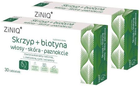 ZINIQ Skrzyp + biotyna włosy-skóra-paznokcie, 2 x 30 tabletek