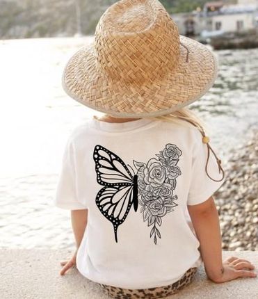 Koszulka dla dziecka z motylem z tyłu