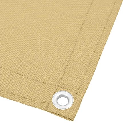 vidaXL Parawan Balkonowy Piaskowy 90X400cm 100% Poliester Oxford 4000029 - zdjęcie 2