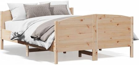 vidaXL Emaga Rama łóżka z zagłówkiem 160x200 cm lite drewno sosnowe (3216167)