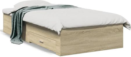 vidaXL Rama łóżka z szufladami dąb sonoma 100x200 cm (3280421)
