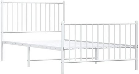 Elior Białe metalowe łóżko rustykalne 100x200 cm Romaxo