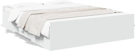 vidaXL Rama łóżka z szufladami biała 140x200 cm (3280293)