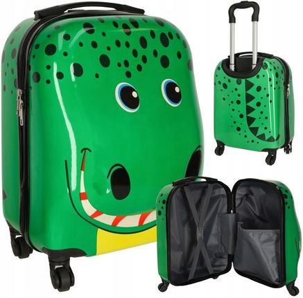 Walizka podróżna dla dzieci bagaż podręczny na kółkach krokodyl