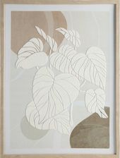 Zdjęcie Obraz W Stylu Boho Oprawiony Liście 45X60 Biały+Beżowy - Stoczek Łukowski