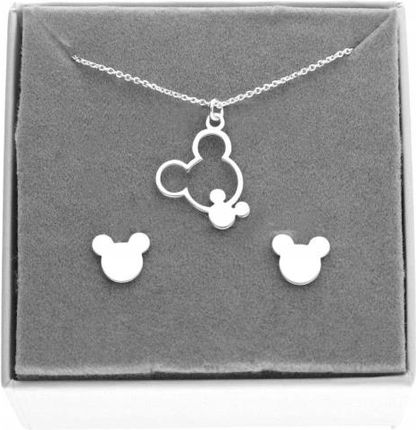 Artwings Komplet Biżuterii Srebrnej Myszka Miki Mickey Srebro 925 40 Cm