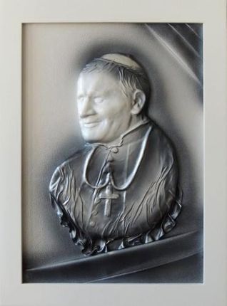 Art Deco Obraz Święty Papież Jan Paweł Ii Rękodzieło Ze Skóry Ps3-4