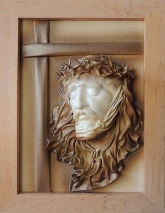 Art Deco Oryginalny Obraz Jezus Chrystus Krzyż W Tle Na Prezent Do Domu Jc2-3