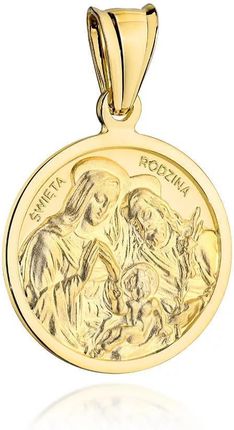 Biżuteria Gabor Złoty Medalik Święta Rodzina 585