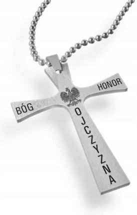 Krzyż Krzyżyk Tytanowy Bóg Honor Ojczyzna