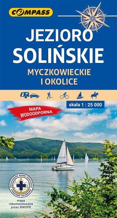 Jezioro Solińskie, Myczkowieckie i okolice. Mapa turystyczna w skali 1:25 000 (wersja wodoodporna) Compass