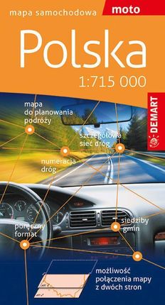 Polska 1:715 000 mapa samochodowa Demart
