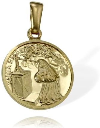 Norbisrebro Złoty Medalik Święta Rita Modląca Się