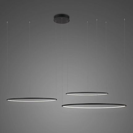 Altavola Design Lampa Wisząca Ledowe Okręgi No.3 120 Cm In 3K Czarna Ściemnialna (Al10-La075Co3_120_In_3K_Black_Dimm)