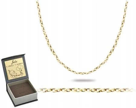 Galeria Jubilerska Złoty Łańcuszek Diamentowany Rolo 585 50 Cm Grawer