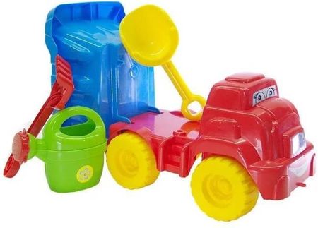 Małpiszon zabawki do piaskownicy Ciężarówka Plus czerwony