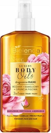 BIELENDA Luxury Body Oils olejek do ciała 3w1 drogocenne olejki: różany, kameliowy, opuncja figowa, 150ml 
