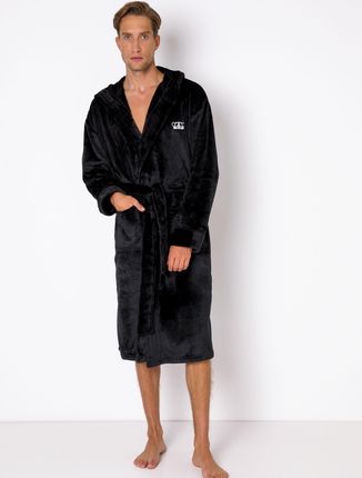 Aruelle Szlafrok frotte męski William bathrobe black Czarny