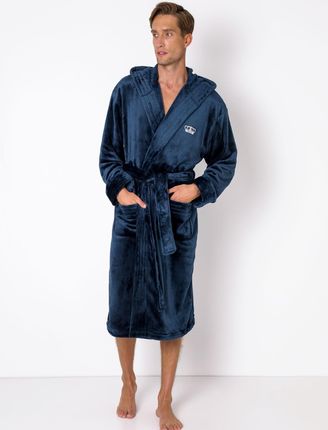 Aruelle Szlafrok frotte męski William bathrobe blue Granatowy