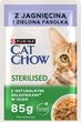 Karma dla kota CAT CHOW Sterilised z jagnięciną i zieloną fasolką w sosie 26 x 85 g
